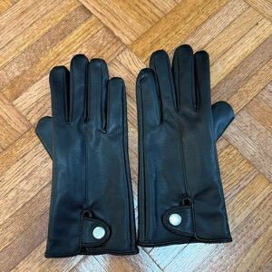 Bershka Faux Leather Gloves